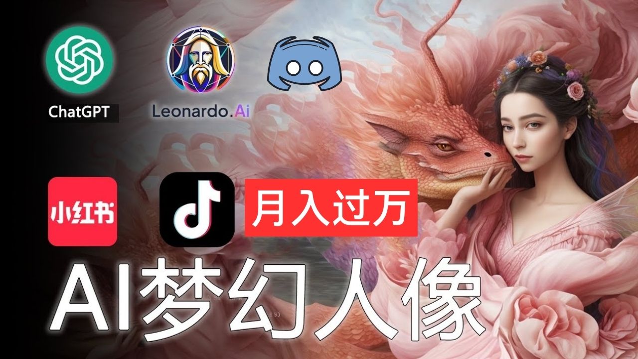 （11575期）AI摄影梦幻人像：零基础也能月入过万的秘密-大鱼聊项目