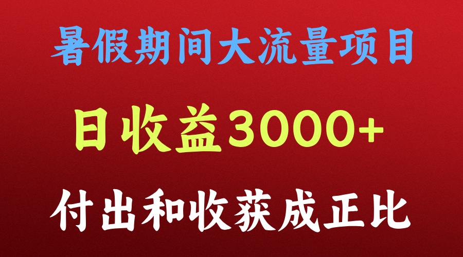 一天收益3000+，暑假期间， 这个项目才是真火-大鱼聊项目