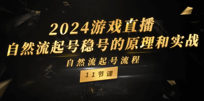2024游戏直播自然流起号稳号的原理和实战，自然流起号流程（11节）-大鱼聊项目