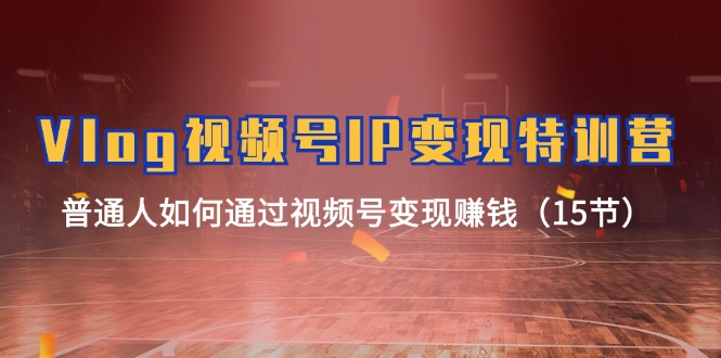 Vlog视频号IP变现特训营，普通人如何通过视频号变现赚钱（15节）-大鱼聊项目