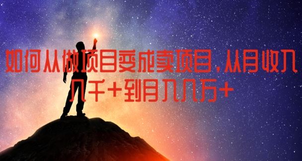 如何从做项目变成卖项目，从月收入几千到月入几万【揭秘】-大鱼聊项目