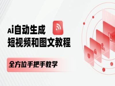 AI自动生成短视频和图文课程，全方位手把手教学-大鱼聊项目