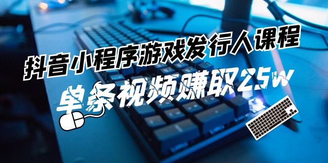 抖音小程序游戏发行人课程：带你玩转游戏任务变现，单条视频赚取25w-大鱼聊项目
