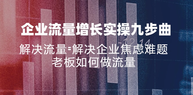 （11822期）企业流量增长实战九步曲，解决流量=解决企业焦虑难题，老板如何做流量-大鱼聊项目