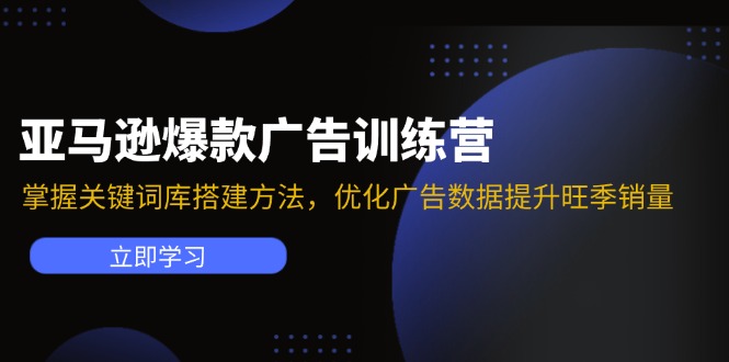 （11858期）亚马逊爆款广告训练营：掌握关键词库搭建方法，优化广告数据提升旺季销量-大鱼聊项目