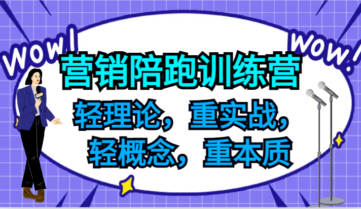 营销陪跑训练营，轻理论，重实战，轻概念，重本质，适合中小企业和初创企业的老板-大鱼聊项目