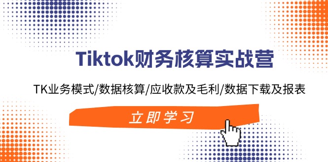 （11978期）Tiktok财务核算实战营：TK业务模式/数据核算/应收款及毛利/数据下载及报表-大鱼聊项目