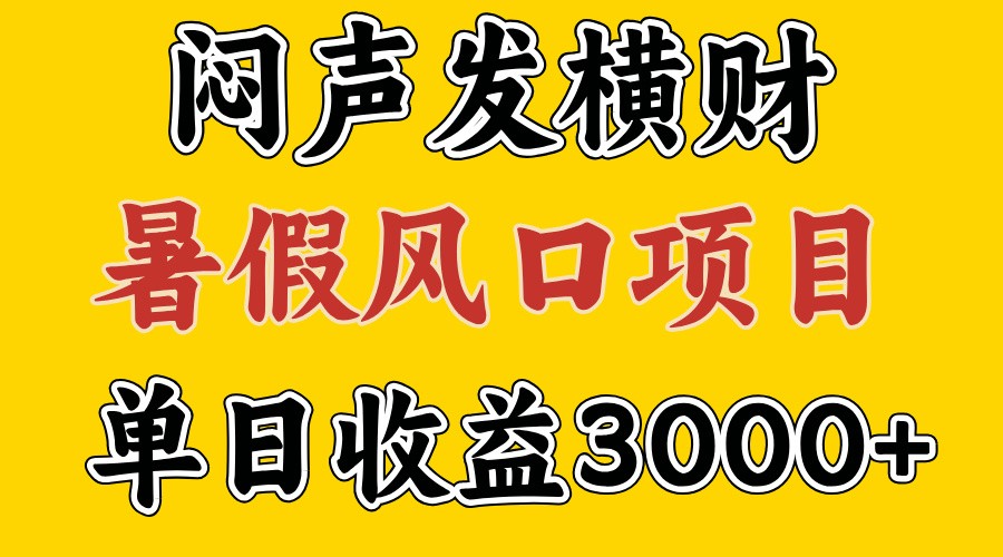 30天赚了7.5W 暑假风口项目，比较好学，2天左右上手-大鱼聊项目