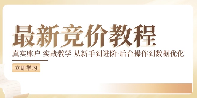 （12012期）竞价教程：真实账户 实战教学 从新手到进阶·后台操作到数据优化-大鱼聊项目