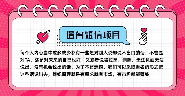 冷门小众赚钱项目，匿名短信，玩转信息差，月入五位数【揭秘】-大鱼聊项目
