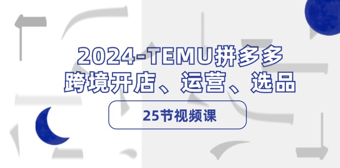 （12106期）2024-TEMU拼多多·跨境开店、运营、选品（25节视频课）-大鱼聊项目