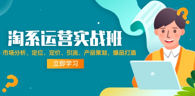 （12186期）淘系运营实战班：市场分析、定位、定价、引流、产品策划，爆品打造-大鱼聊项目