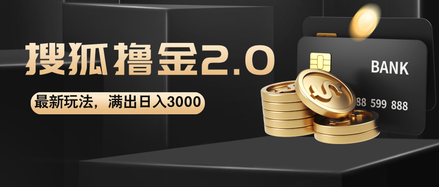 （12212期）搜狐撸金2.0最新玩法，无脑日入3000+，可无限扩大-大鱼聊项目