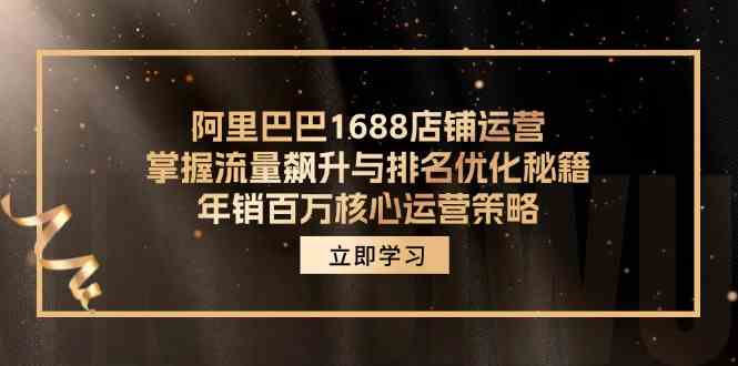 阿里巴巴1688店铺运营，掌握流量飙升与排名优化秘籍 年销百万核心运营策略-大鱼聊项目