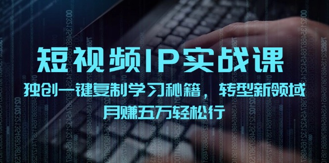 短视频IP实战课，独创一键复制学习秘籍，转战新领域，月赚五万轻松行-大鱼聊项目