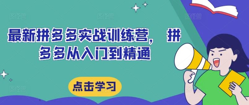 最新拼多多实战训练营， 拼多多从入门到精通-大鱼聊项目