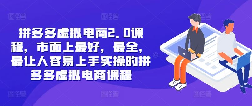 拼多多虚拟电商2.0项目，市面上最好，最全，最让人容易上手实操的拼多多虚拟电商课程-大鱼聊项目