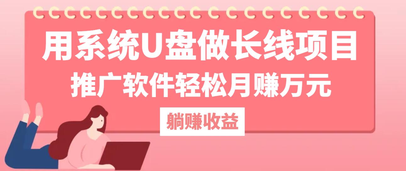 用系统U盘做长线项目，推广软件轻松月赚万元(附制作教程+软件-大鱼聊项目