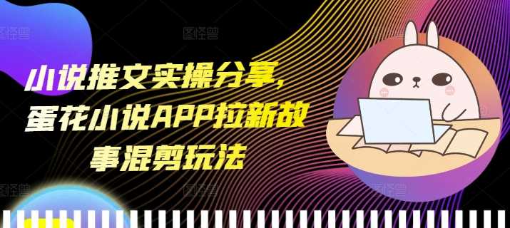 小说推文实操分享，蛋花小说APP拉新故事混剪玩法-大鱼聊项目