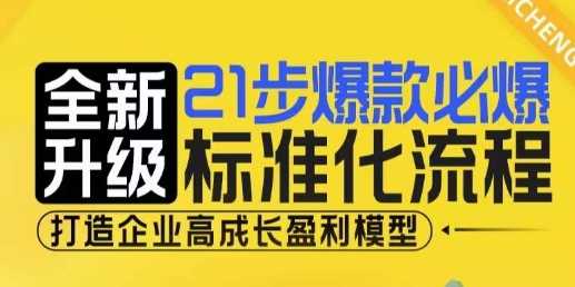 21步爆款必爆标准化流程，全新升级，打造企业高成长盈利模型-大鱼聊项目