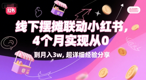 线下摆摊联动小红书，4 个月实现从 0 到月入3w，超详细经验分享-大鱼聊项目