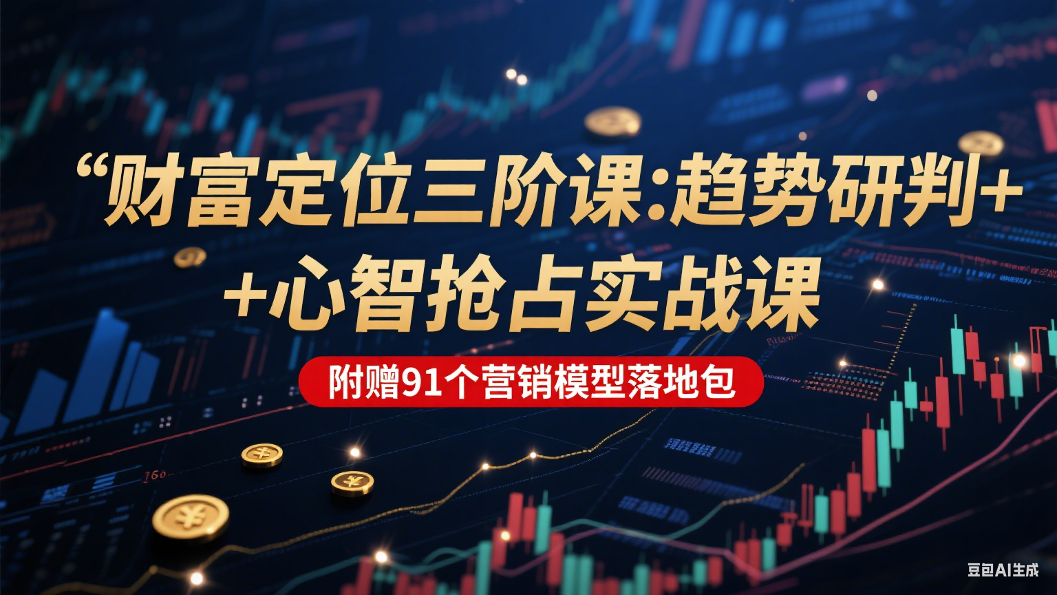 财富定位三阶：趋势研判 + 心智抢占实战课，附赠91个营销模型落地包-大鱼聊项目