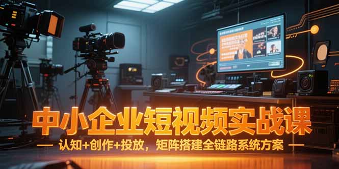 中小企业短视频实战课，认知+创作+投放，矩阵搭建全链路系统方案-大鱼聊项目