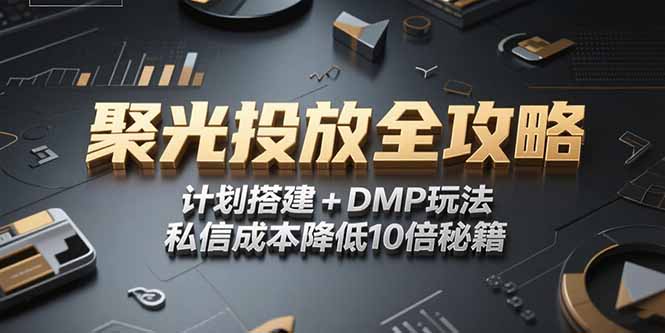 2025小红书聚光投放全攻略，计划搭建+DMP玩法，私信成本降低10倍秘籍-大鱼聊项目