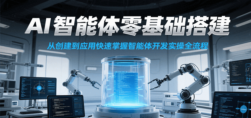 AI智能体零基础搭建实操课，从创建到应用快速掌握智能体开发全流程！-大鱼聊项目