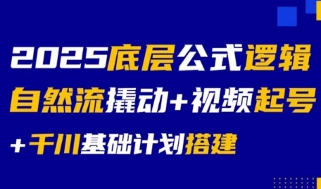 2025底层公式逻辑自然流撬动+视频起号+千川基础计划搭建-大鱼聊项目