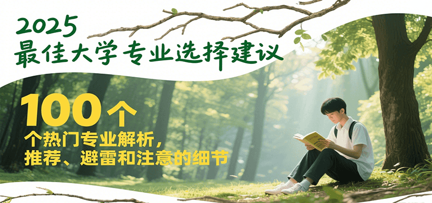 2025最佳大学专业选择建议，100个热门专业解析，推荐、避雷和注意的细节-大鱼聊项目