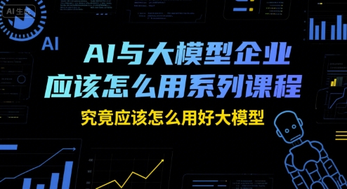 AI与大模型企业应该怎么用系列课程，究竟应该怎么用好大模型-大鱼聊项目