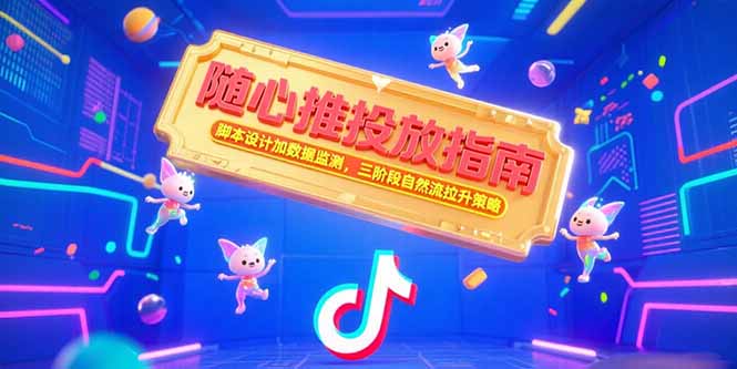随心推投放指南，脚本设计加数据监测，三阶段自然流拉升策略-大鱼聊项目