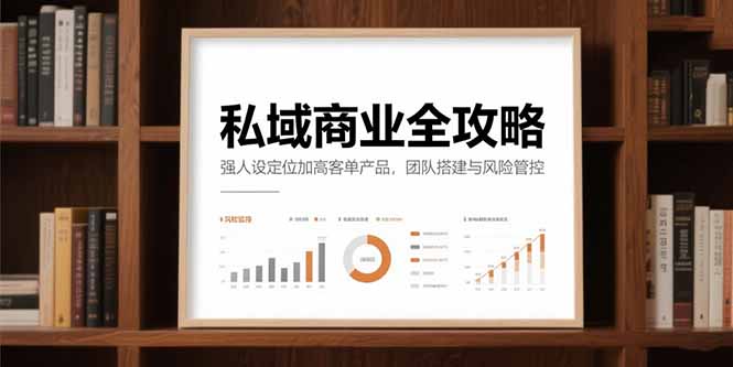 私域商业全攻略，强人设定位加高客单产品，团队搭建与风险管控-大鱼聊项目