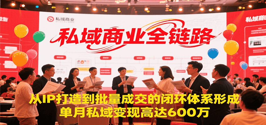 私域商业全链路，从IP打造到批量成交的闭环体系形成，单月私域变现600万-大鱼聊项目