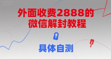 外面收费2888的微信解封教程，具体自测-大鱼聊项目