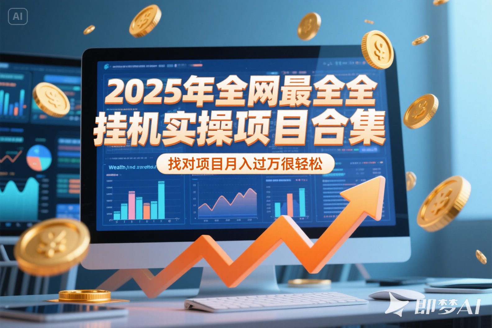 2025年挂机实操项目实操演练，挂机类型，AI直播类型，轻资产创业类型…-大鱼聊项目
