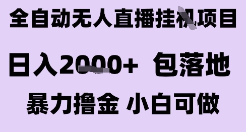 最新全自动抖音无人直播挂G项目，日入2k+ 包落地暴力撸金，小白可做【揭秘】-大鱼聊项目