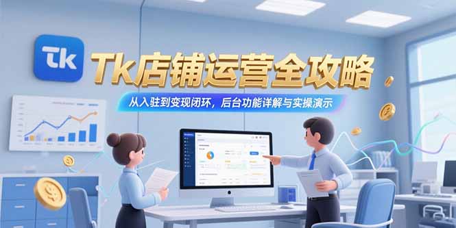 Tk店铺运营全攻略，从入驻到变现闭环，后台功能详解与实操演示-大鱼聊项目