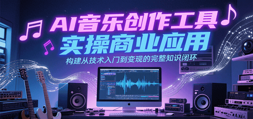 AI音乐创作工具实操商业应用，构建从技术入门到变现的完整知识闭环-大鱼聊项目