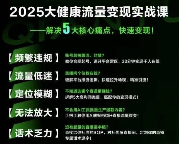 大健康流量全域新增长8.0，三月底线下课视频，大健康万亿蓝海，从类目突围到模式迭代-大鱼聊项目