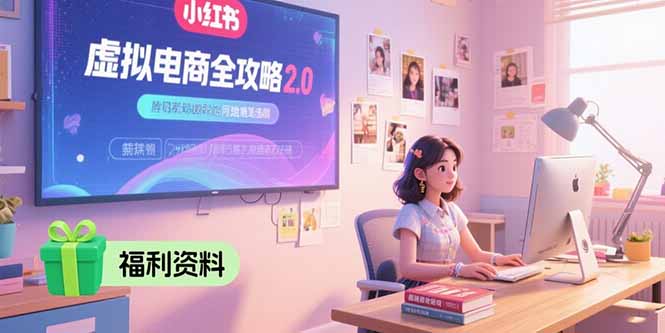 虚拟电商全攻略2.0，开店选品实操流程，账号定位、货源发布、笔记发布技巧-大鱼聊项目