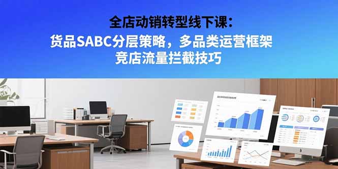 全店动销转型线下课：货品SABC分层策略，多品类运营框架 竞店流量拦截技巧-大鱼聊项目