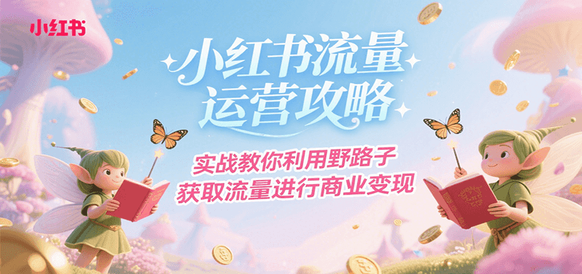 小红书流量运营攻略，实战教你利用野路子获取流量进行商业变现-大鱼聊项目