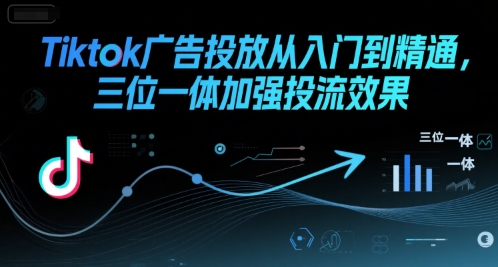 Tiktok广告投放从入门到精通，三位一体加强投流效果-大鱼聊项目