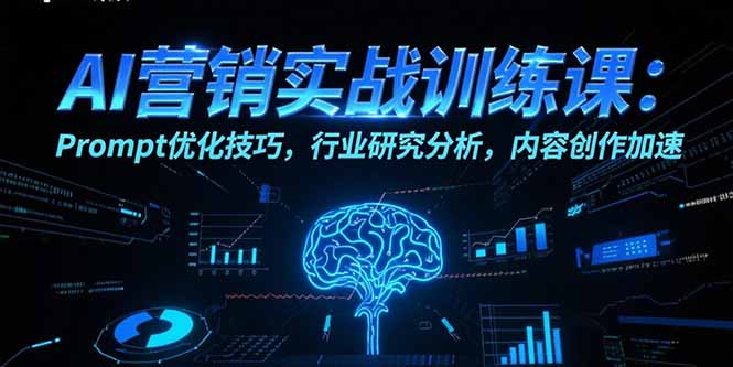 AI营销实战训练课：Prompt优化技巧，行业研究分析，内容创作加速-大鱼聊项目