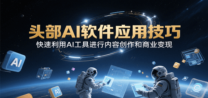 头部AI软件应用技巧，快速利用AI工具进行内容创作和商业变现-大鱼聊项目