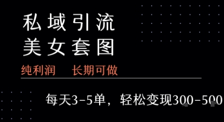 私域卖套图每天3-5单 每单利润99-2张+-大鱼聊项目