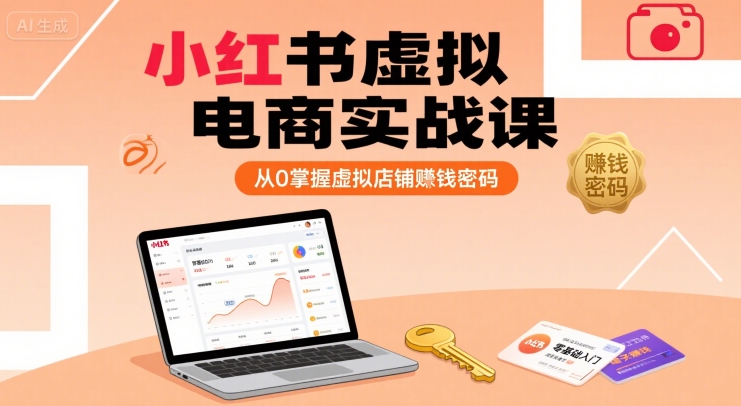 小红书虚拟电商实战课，从0掌握虚拟店铺賺钱密码(更新)-大鱼聊项目