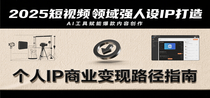 2025短视频领域强人设IP打造，结合爆款案例与AI工具应用，从个人出镜到商业成交转化-大鱼聊项目